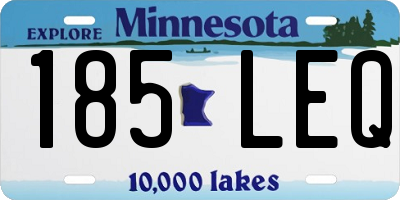 MN license plate 185LEQ