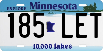 MN license plate 185LET