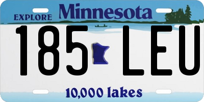 MN license plate 185LEU