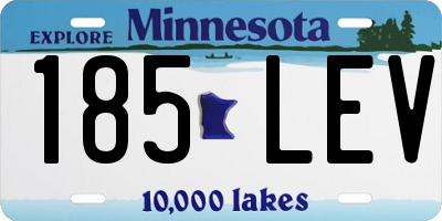 MN license plate 185LEV