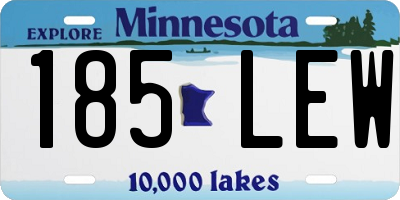 MN license plate 185LEW