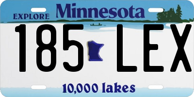MN license plate 185LEX