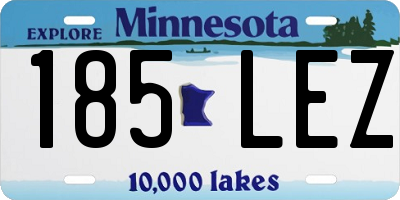 MN license plate 185LEZ