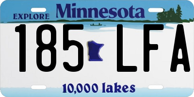 MN license plate 185LFA