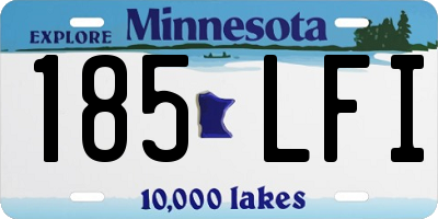 MN license plate 185LFI