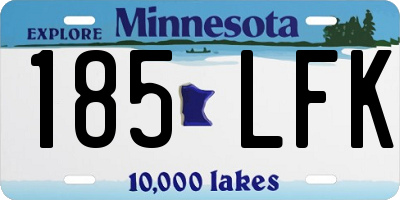 MN license plate 185LFK