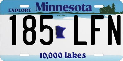MN license plate 185LFN