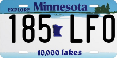 MN license plate 185LFO