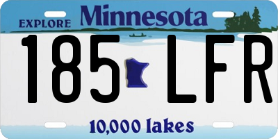 MN license plate 185LFR