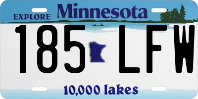 MN license plate 185LFW