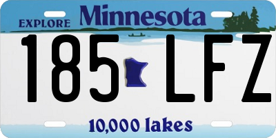 MN license plate 185LFZ