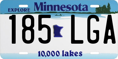 MN license plate 185LGA