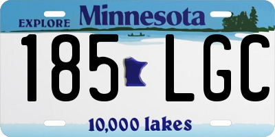 MN license plate 185LGC