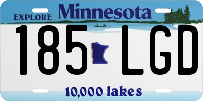 MN license plate 185LGD