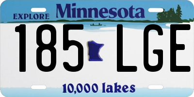 MN license plate 185LGE