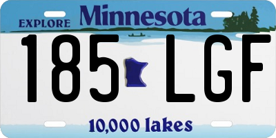 MN license plate 185LGF