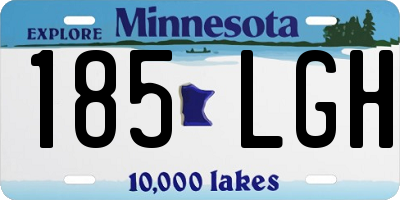MN license plate 185LGH