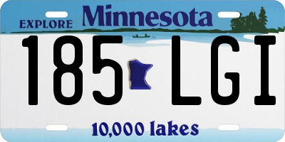 MN license plate 185LGI