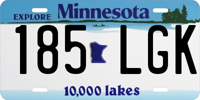 MN license plate 185LGK