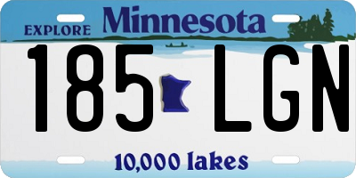 MN license plate 185LGN