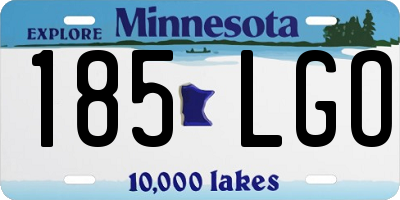 MN license plate 185LGO