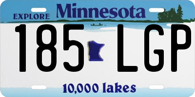 MN license plate 185LGP