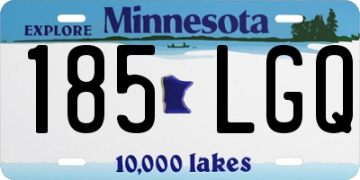 MN license plate 185LGQ