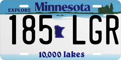 MN license plate 185LGR