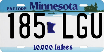 MN license plate 185LGU