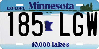 MN license plate 185LGW