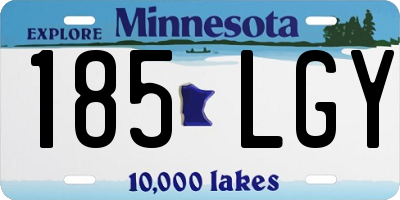 MN license plate 185LGY