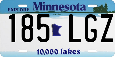 MN license plate 185LGZ