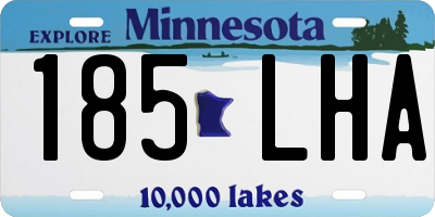 MN license plate 185LHA