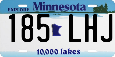 MN license plate 185LHJ
