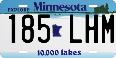 MN license plate 185LHM