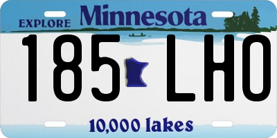 MN license plate 185LHO