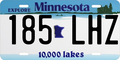 MN license plate 185LHZ