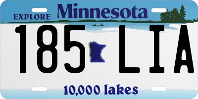 MN license plate 185LIA