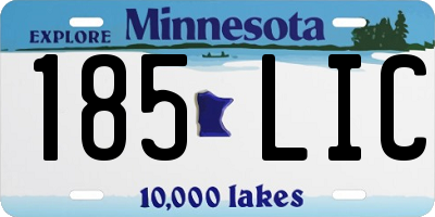 MN license plate 185LIC