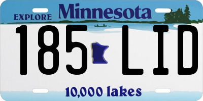 MN license plate 185LID