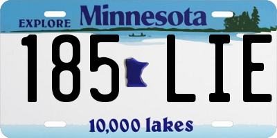 MN license plate 185LIE