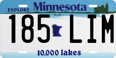 MN license plate 185LIM