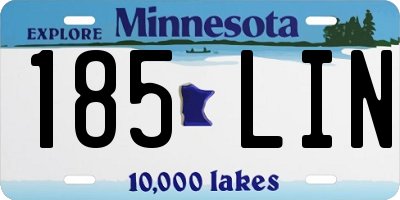 MN license plate 185LIN