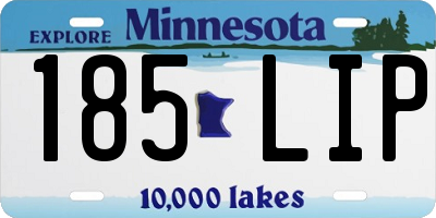 MN license plate 185LIP