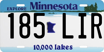 MN license plate 185LIR