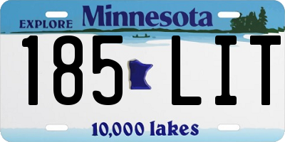 MN license plate 185LIT