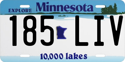 MN license plate 185LIV