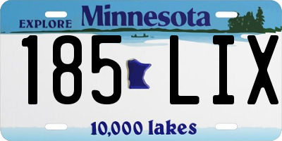MN license plate 185LIX