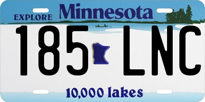 MN license plate 185LNC