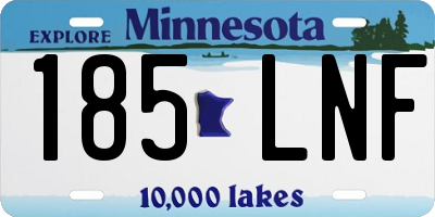 MN license plate 185LNF